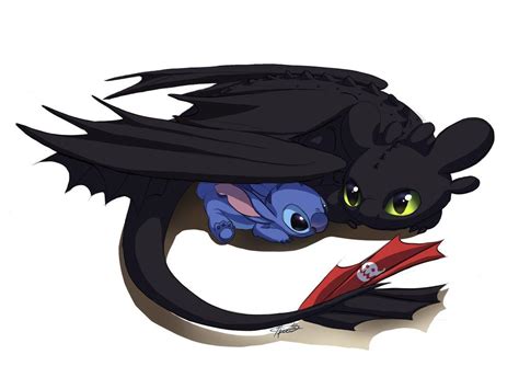 Stitch And Toothless Wallpaper Wallpapersafari A B