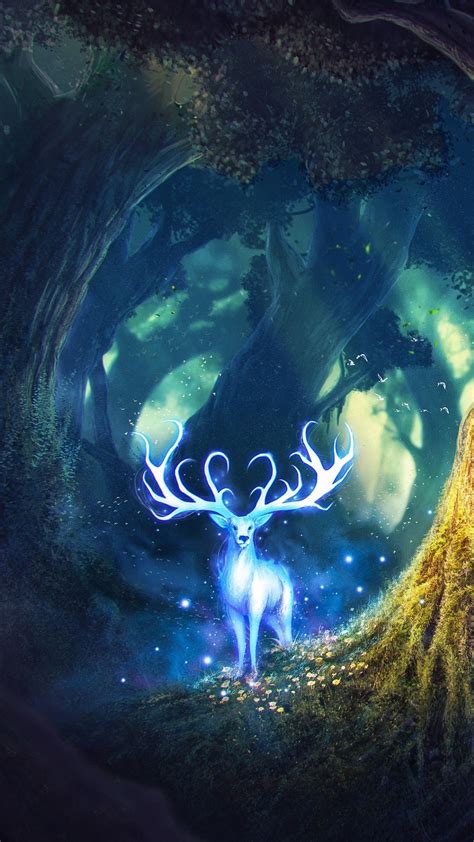 1080x1920 Deer Forest Fantasy Artist Artwork Digital Art Hd