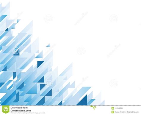 Abstract Background With Blue Geometric Shapes Stock