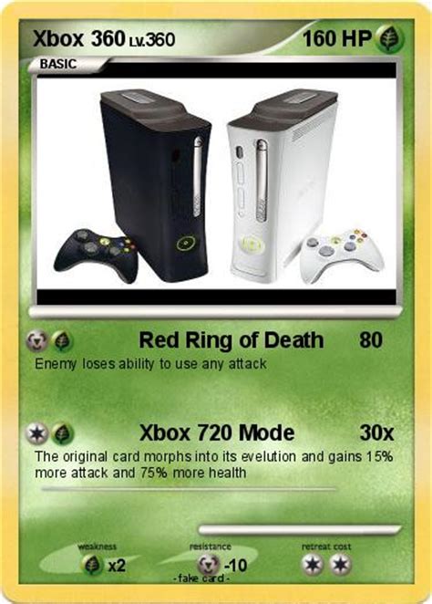 Pokémon Xbox 360 33 33 Red Ring Of Death My Pokemon Card