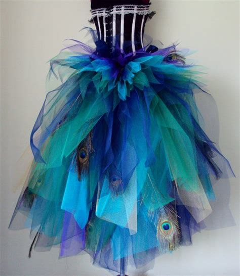 Burlesque Peacock Bustle Belt In French Navy Blue Purple Green