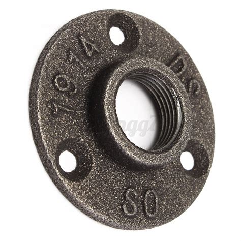 12and 34and Black Malleable Cast Iron Pipe Fittings Floor Flange Bsp