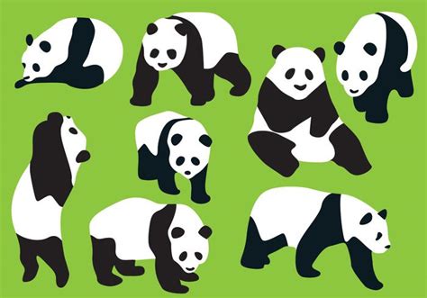 Download Panda Bear Silhouette Vectors 95769 Vector Art at Vecteezy
