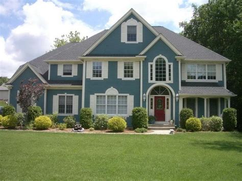 Exteriornice Clean Exterior House Paint With Turquoise Accent Ideas