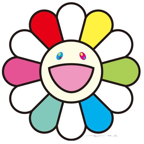 A custom made high quality multicolor floor mat, inspired by takashi murakami kaikai and kiki logo flower. Takashi Murakami | Smiley Days with Ms. Flower to You ...