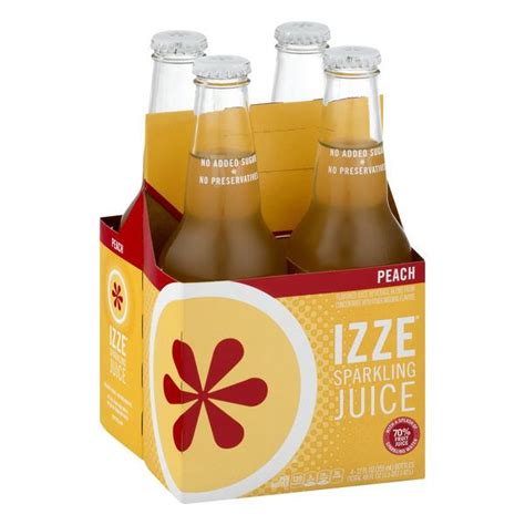 Izze Sparkling Peach Juice 4 Pk Hy Vee Aisles Online Grocery Shopping