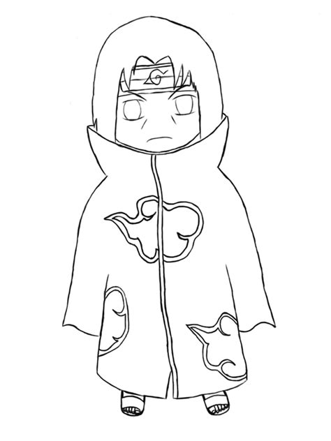 Baby Itachi Uchiha Coloring Page Anime Coloring Pages