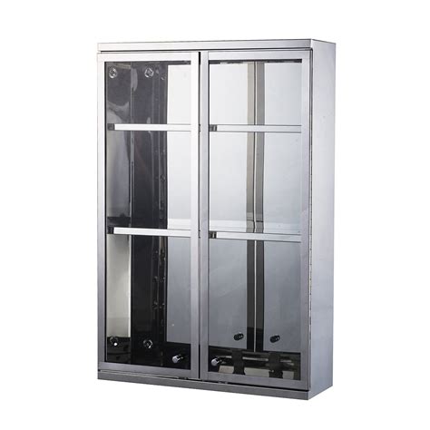 Homcom Vertical 24 Stainless Steel Bathroom Wall Mounted Glass Medicine Cabinet