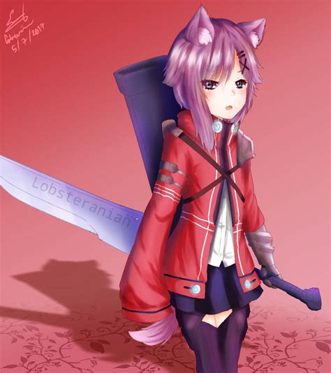 Cute Wolf Girl With A Sword 3 By Lobsteranian On Deviantart