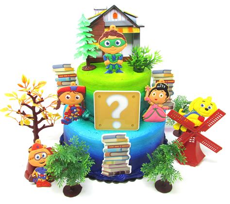 Buy Super Why Birthday Cake Topper Set Featuring Super Why And Friends