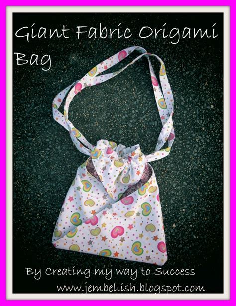 Creating My Way To Success Giant Fabric Origami Bag
