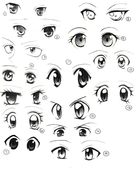 Simple Drawing Anime Eyes ~ Eyes Manga Draw Drawing Ways Shaded Iris