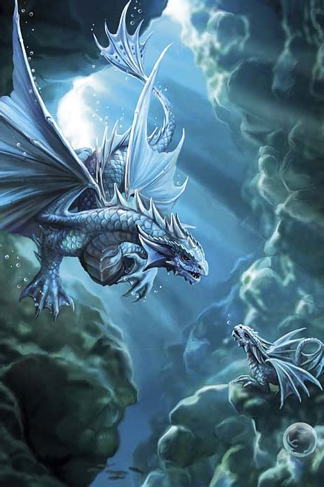 Water Dragon Anne Stokes Dragon Age Greeting Card 299