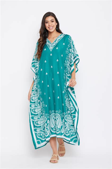 Oussum Womens Plus Size Kaftan Dresses Boho Long Maxi Dress Ladies