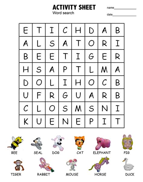 Simple Word Searches Printable