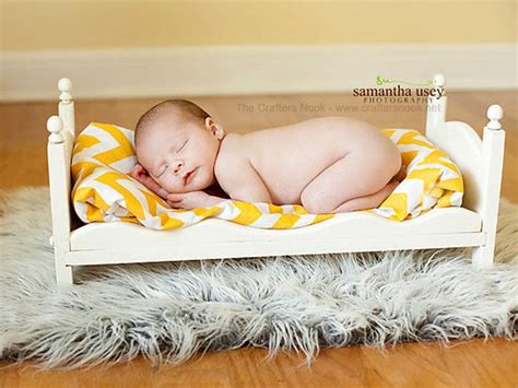 Small Newborn Photography Prop Baby Doll Posing Bed Whimsical Diy