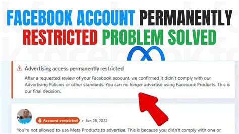 Facebook Account Permanently Restricted Solution Youtube