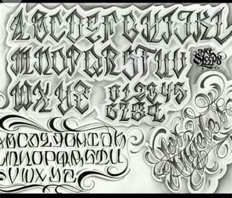 Printable Chicano Lettering
