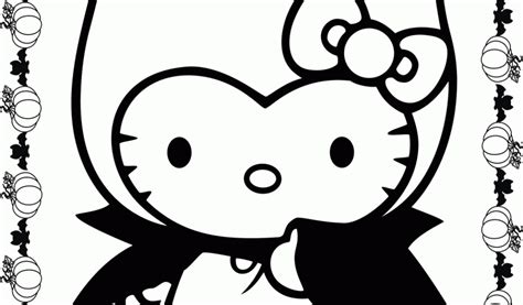 Hello Kitty Halloween Coloring Pages For Kids And For Adults