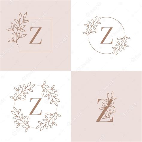 Premium Vector Monogram Letter Z Logo Design With Orchid Leaf