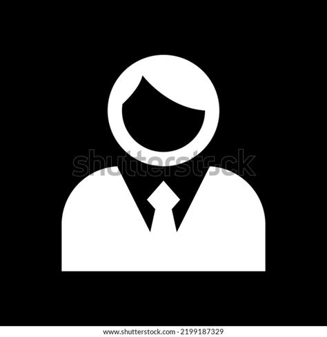 Men Male Office Icon Black White Stock Vector Royalty Free 2199187329