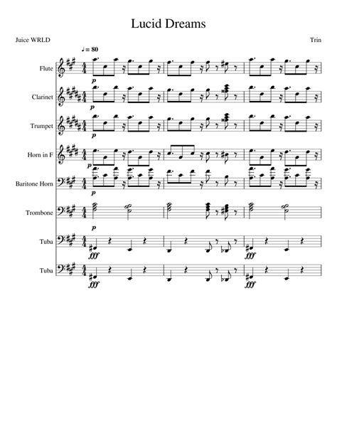 There is nothing paranormal about hypnosis and it does in fact work. Lucid Dreams Sheet music for Trombone, Flute, French Horn, Tuba & more instruments (Mixed ...