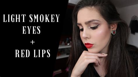 Makeup Light Smokey Eyes Red Lips ♥️ Youtube