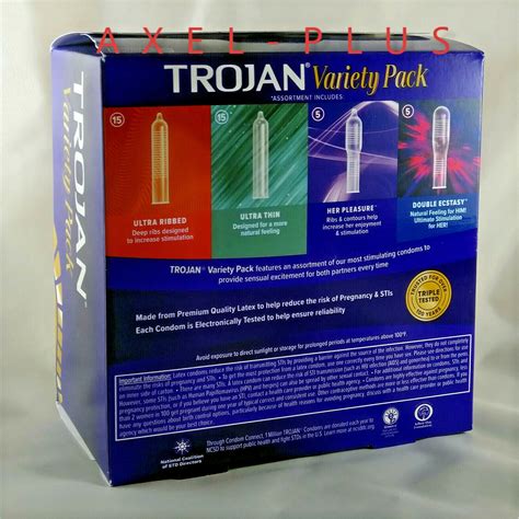 Trojan Pleasure Pack Assorted Premium Latex Condoms 40 Count Ga