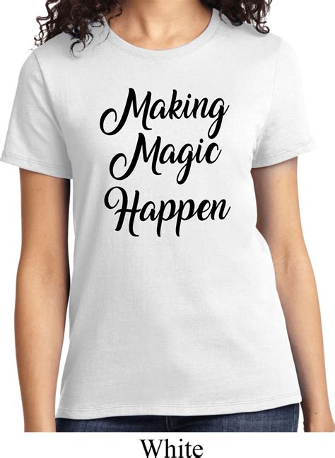 Making Magic Happen Black Print Ladies Shirt Making Magic Happen