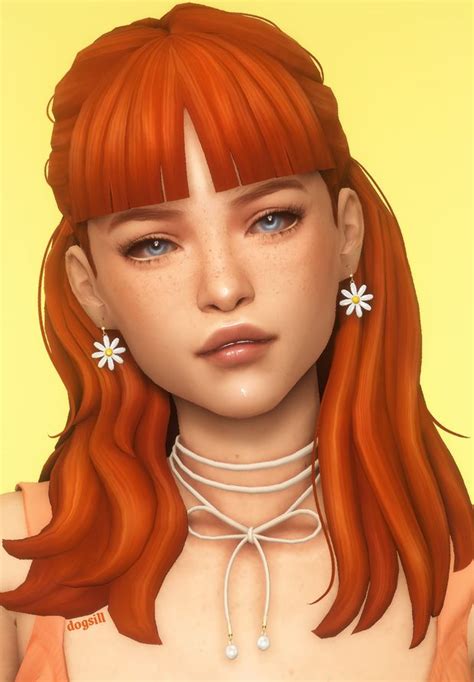 Riley Hair Dogsill On Patreon In 2021 Sims Hair Sims 4 Characters