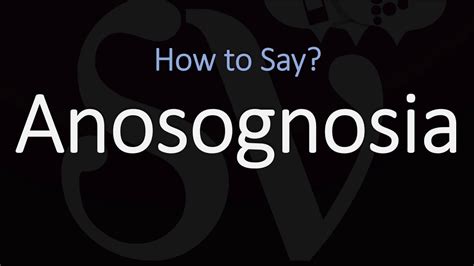 See our english and american spelling dictionary. How to Pronounce Anosognosia? (CORRECTLY) - YouTube