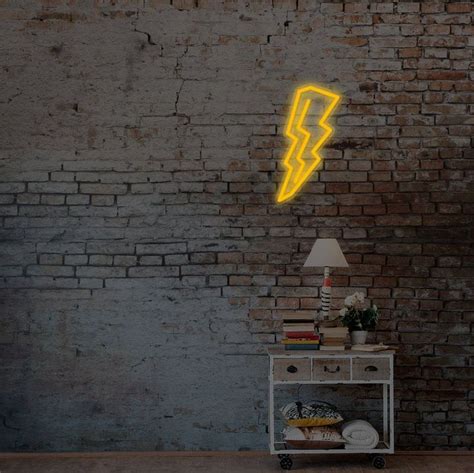 Led Neon Sign Lightning Bolt Custom Colour Neon Signs For Retail