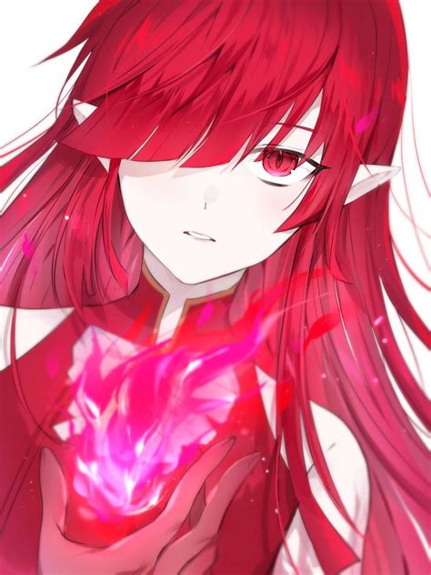 Elsword Rosso Anime Art Red Hair Girl Anime Anime Love