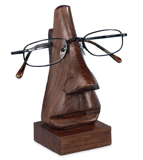 wooden eyeglass holders the green head