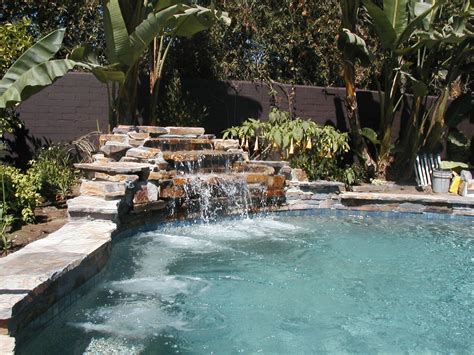 Swimming Pool With Rock Waterfall Outdoor Renovation