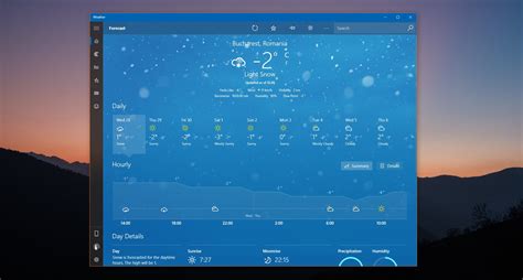 Windows 10 Weather App