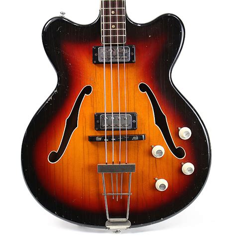 Vintage 1960 S Hofner 500 6 Hollowbody Bass Guitar Sunburst Reverb