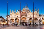 - St Mark's cathedral at night, Venice, Italy | Royalty Free Image