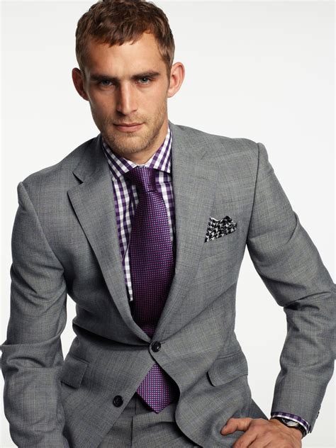 diggin the purple (With images) | Purple suits, Grey suit combinations, Purple dress shirt