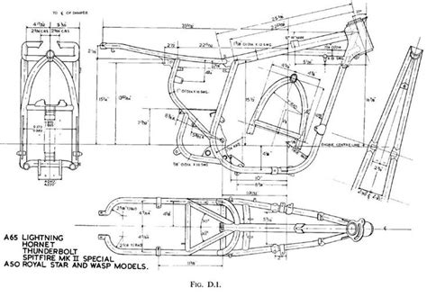 Bsa A65 And A50 Frame Motorcycle Design Mechanical Engineering Design