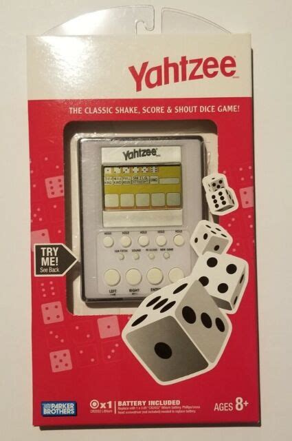Yahtzee Electronic Handheld Game Hasbro Parker Brothers 2007 For Sale