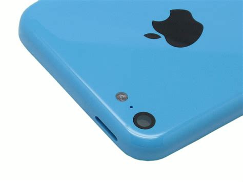 Apple Iphone 5c Rear Housing Assembly With Apple Logo Blue Without