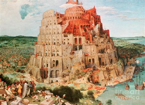 Tower Of Babel 1563 Artist Pieter Drawing By Print Collector