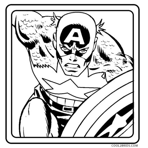 Captain america coloring page created based on american comics. Free Printable Captain America Coloring Pages For Kids ...