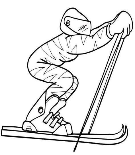 Winter sports coloring pages for kids to print and color. Cross Country Skiing Winter Olympics Coloring Pages. di 2020