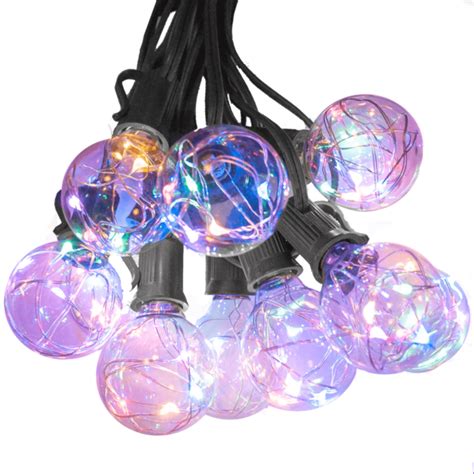 G40 Multicolor Fairy String Light Sets With Black Wire Hometown