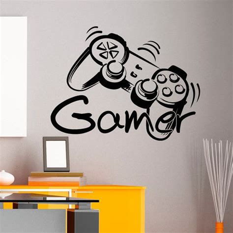 Game Controller Gamer Wall Decal Game Zone Wall Decals Vinyl Etsy