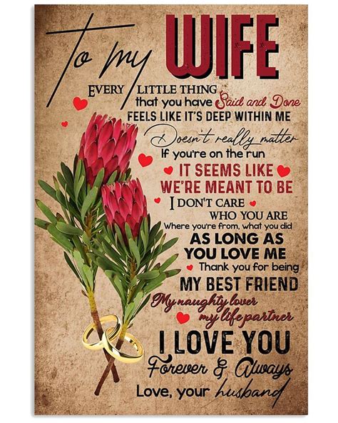 To My Wife Vertical Poster Love Quotes For Her Love My Wife Quotes