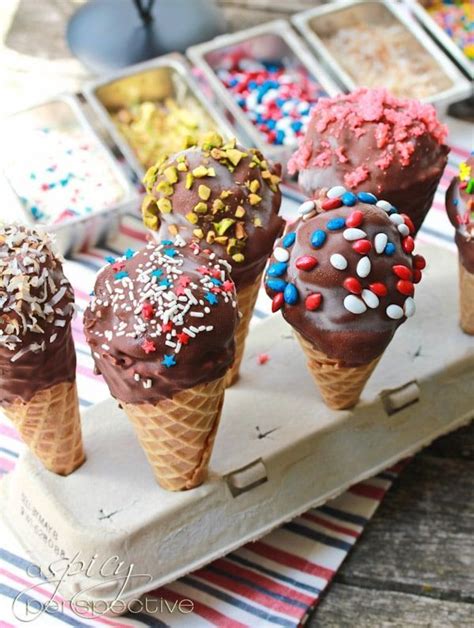 Chocolate Dipped Ice Cream Cones Yemek Tarifi Kek