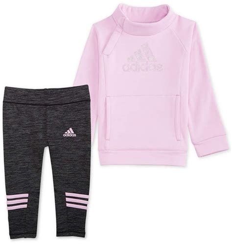 Adidas Baby Girls 2 Pc Fleece Pullover And Legging Set Macys Tops